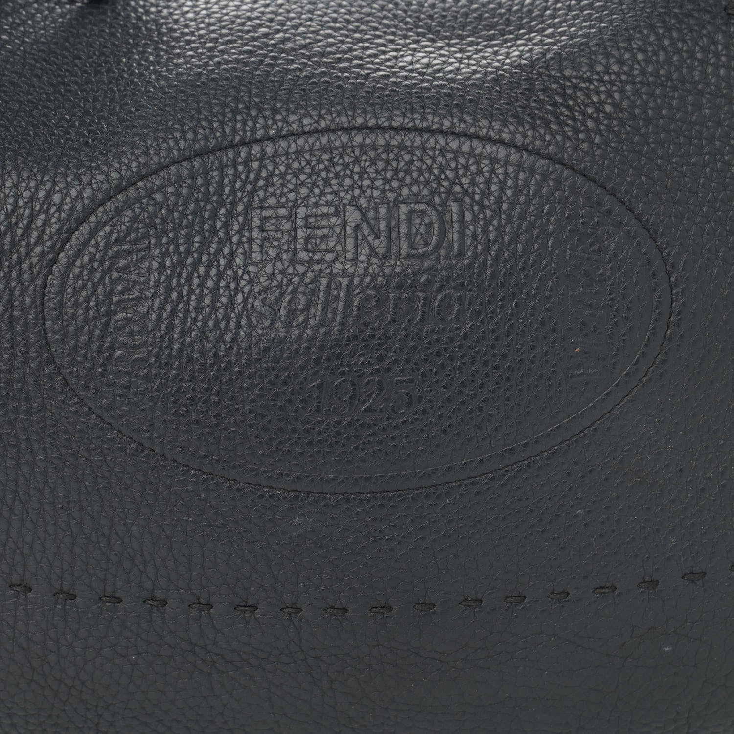 Fendi Calfskin Romano Selleria Hobo Black 8 of 15