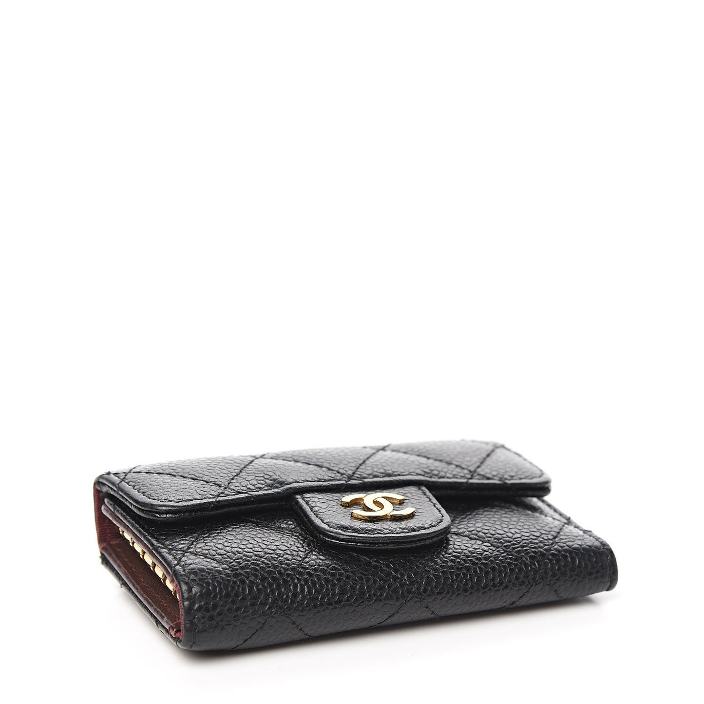 Caviar Quilted 6 Key Holder Black