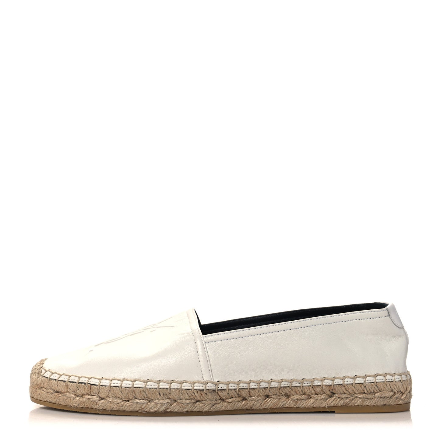 Lambskin Monogram Espadrilles 41 White