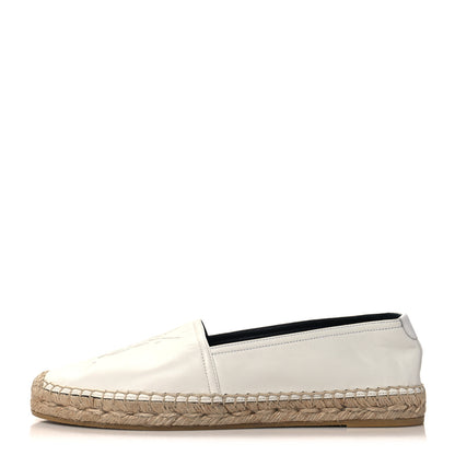 Saint Laurent Lambskin Monogram Espadrilles 41 White 1 of 10