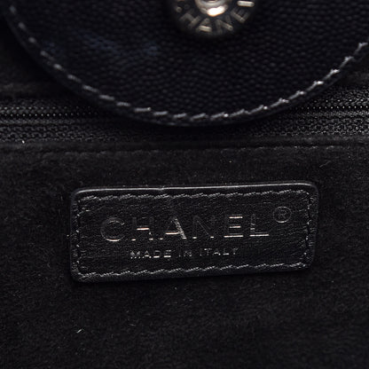 Chanel Caviar Large Studded Deauville Tote Black 8 of 10