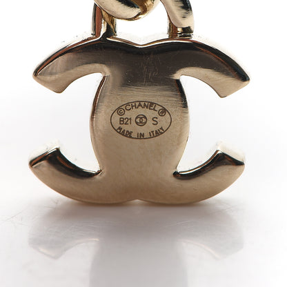 Chanel Lambskin CC Turnlock Drop Earrings Gold Black 4 of 5