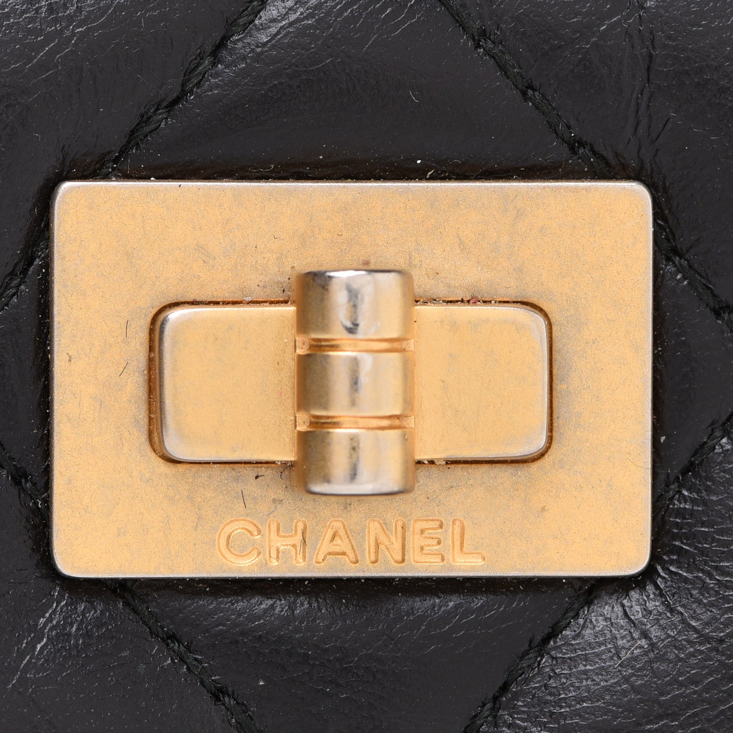 Chanel Aged Calfskin Quilted Small Lucky Charms 2.55 Reissue Zip Around Wallet Black 9 of 11