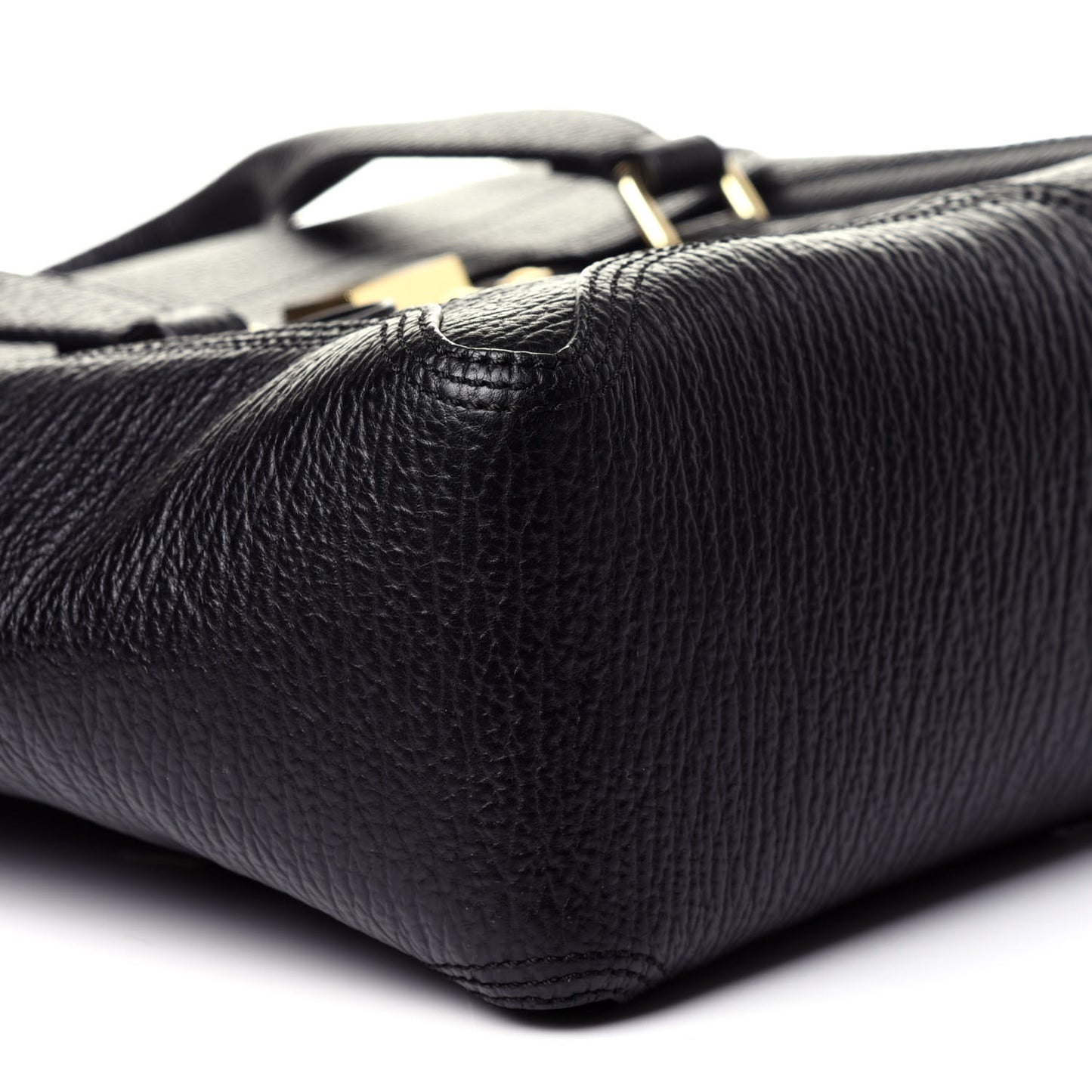 Textured Calfskin Medium Pashli Satchel Black