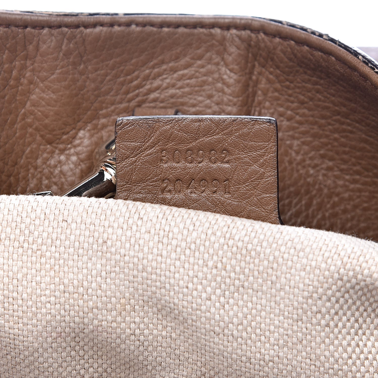 Gucci Pebbled Calfskin Medium Soho Chain Shoulder Bag Maple Brown 7 of 16