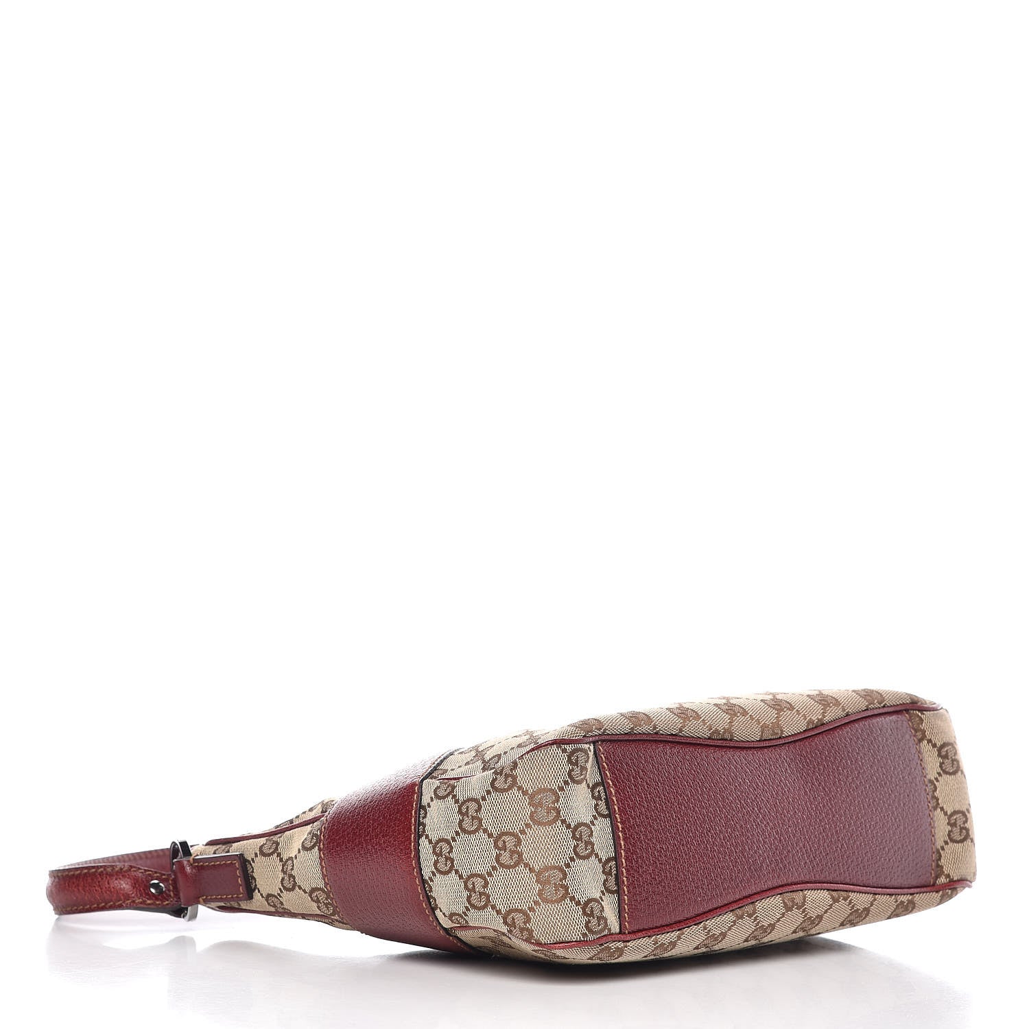 Gucci Monogram Calfskin Shoulder Bag Hobo Red 4 of 10