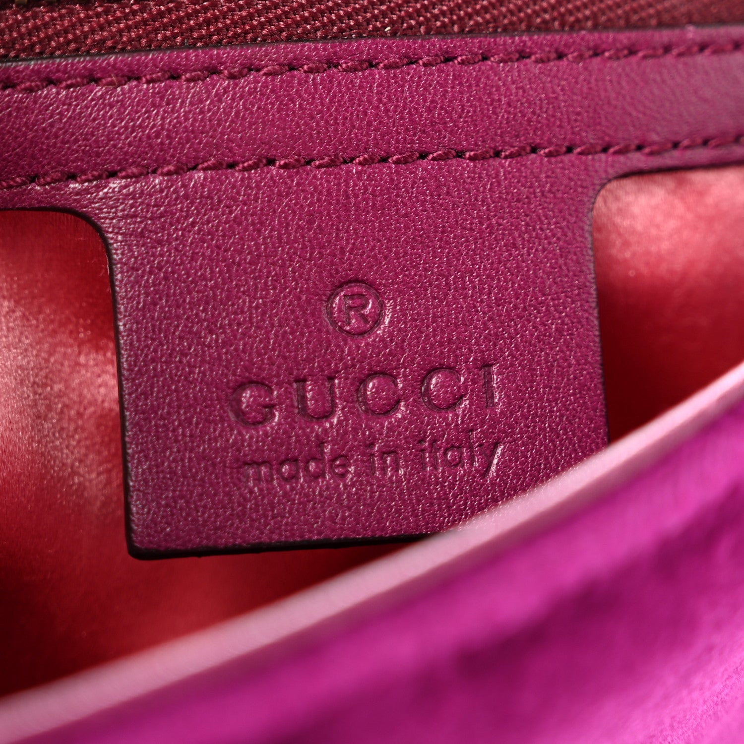 Gucci Velvet Matelasse Medium GG Marmont Shoulder Bag Fuchsia Violet Cyclamen 6 of 13