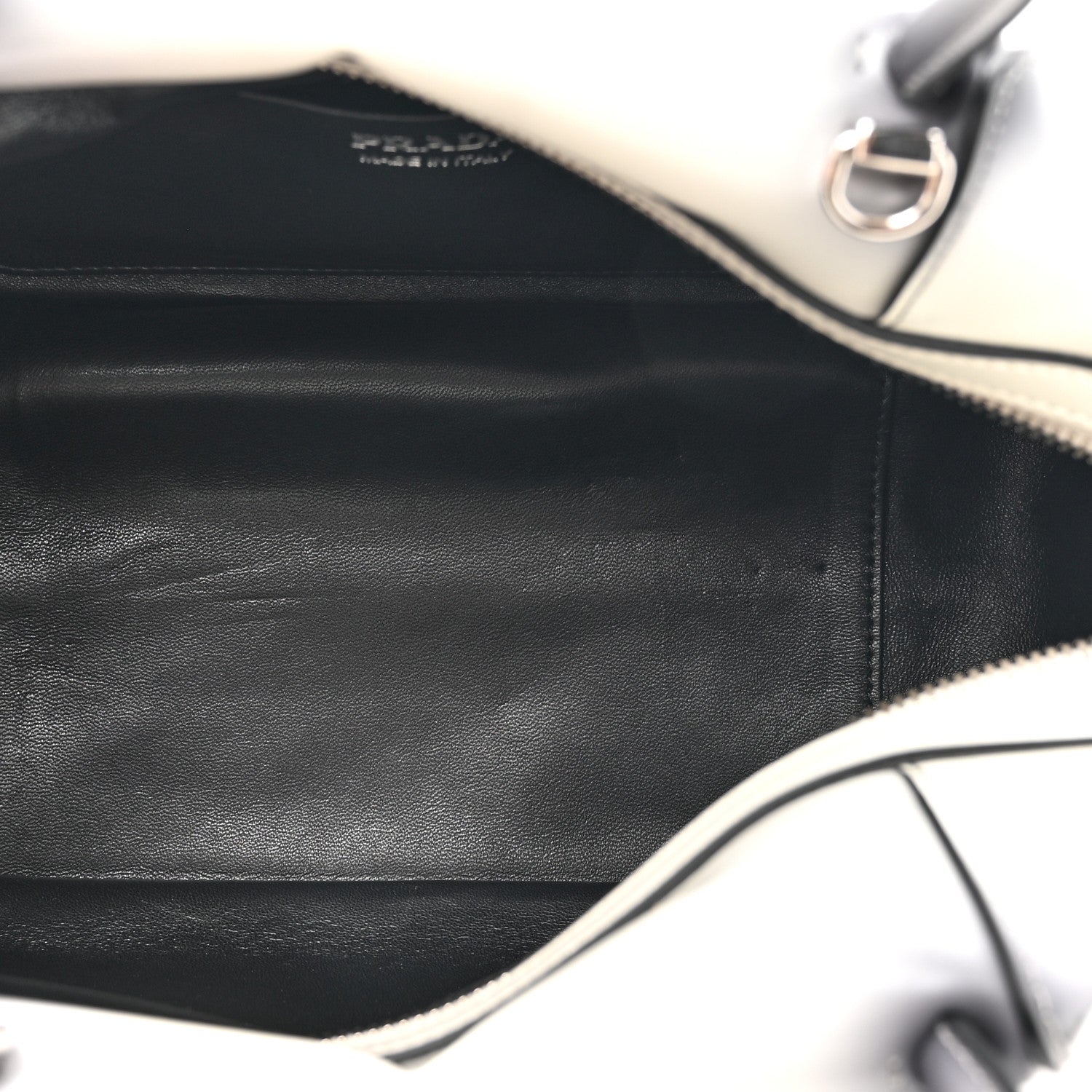Prada Spazzolato Small Supernova Handbag White Sfumato 5 of 14