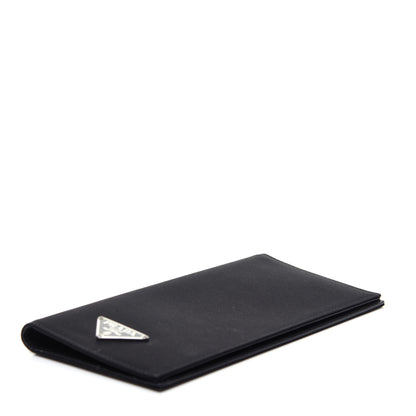 Prada Canvas Saffiano Metal Checkbook Cover Black 4 of 9