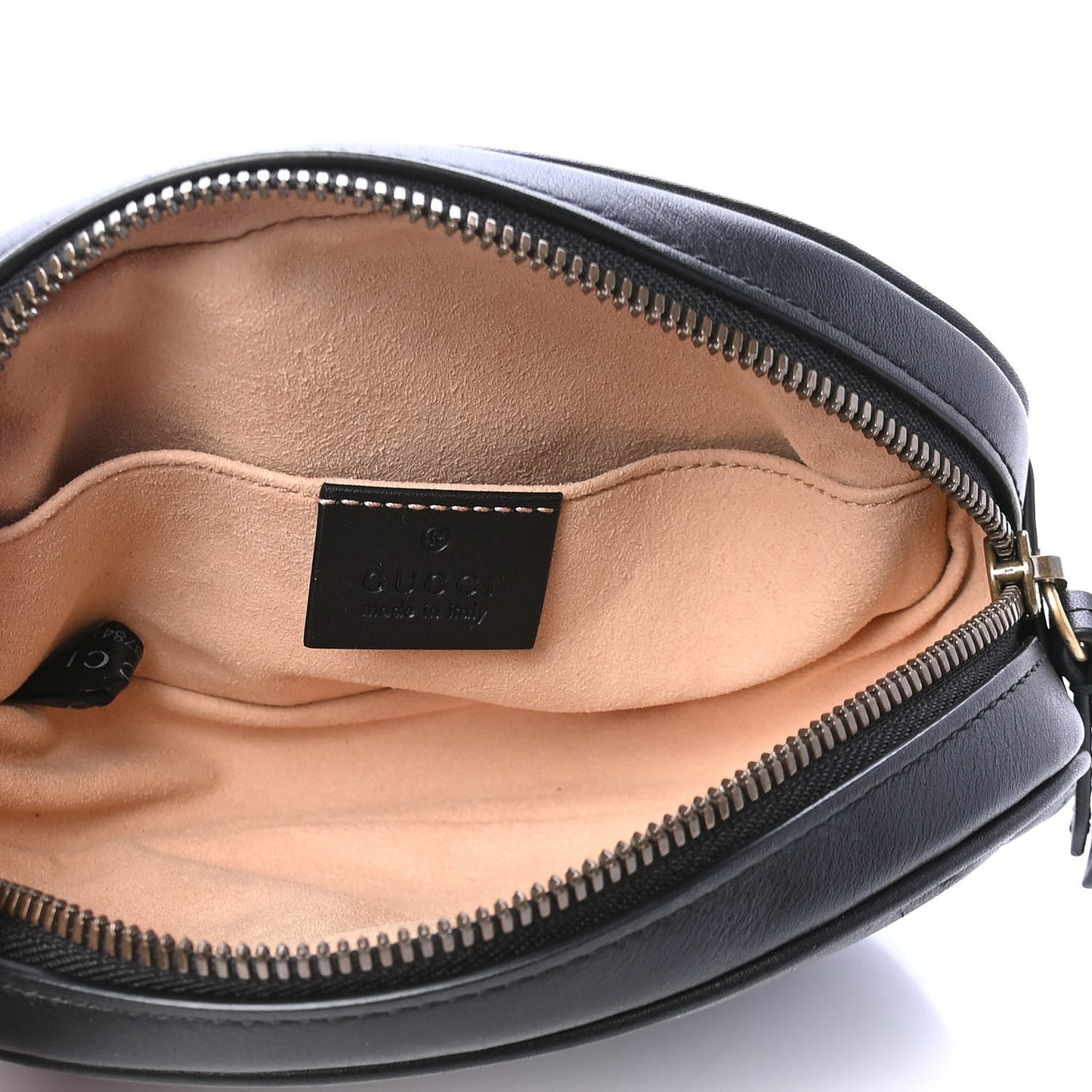 Calfskin Matelasse GG Marmont Belt Bag 75 30 Black