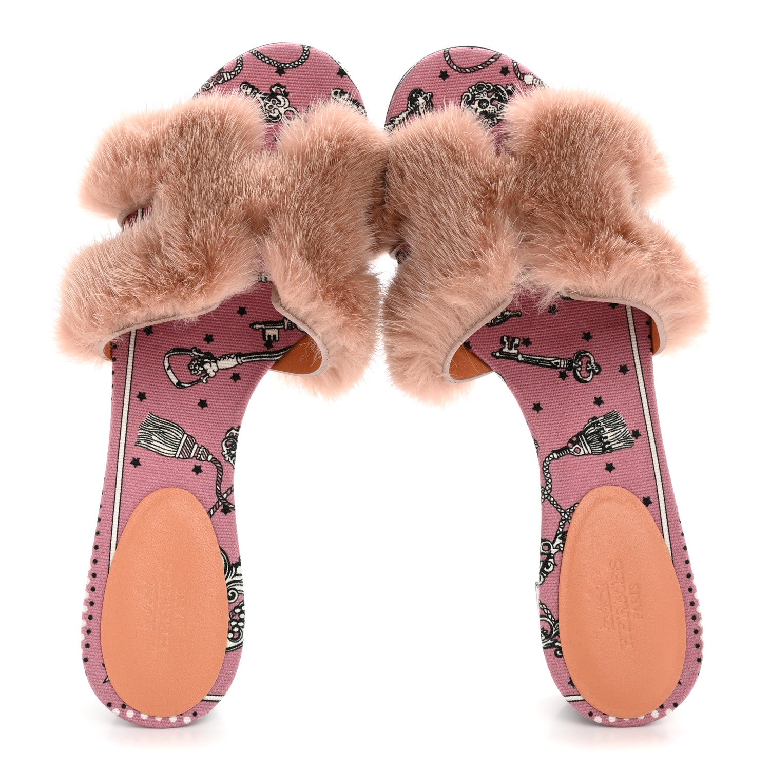 Hermes Mink Fur Oasis Sandals 36 Granit Pink 2 of 10