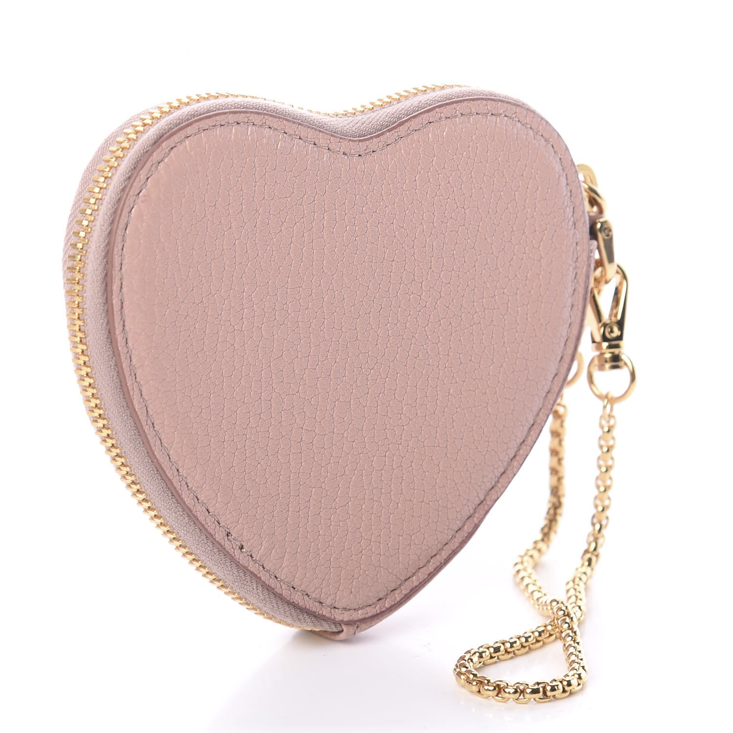 Miu Miu Goatskin Madras Heart Wristlet Pouch Orchidea 2 of 5