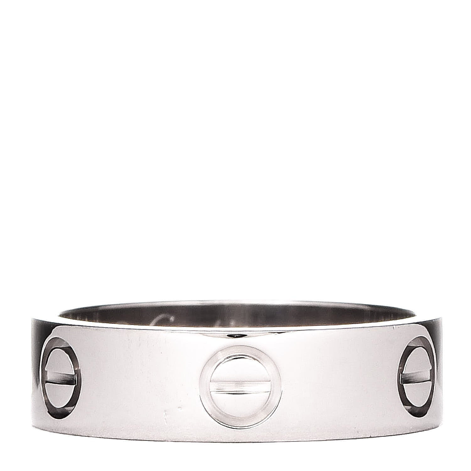 Cartier 18K White Gold 5.5mm LOVE Ring 56 7.5 1 of 5