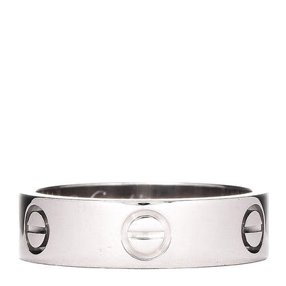 Cartier 18K White Gold 5.5mm LOVE Ring 56 7.5 1 of 5