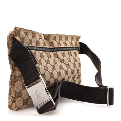 Gucci GG Monogram Double Pocket Belt Bag Dark Brown 3 of 10