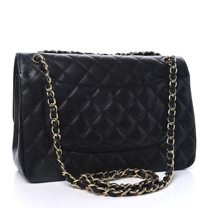 Chanel Caviar Quilted Jumbo Double Flap Black 2 of 4