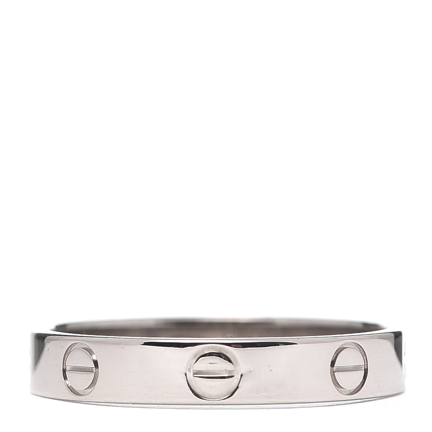 Cartier 18K White Gold 3.5mm LOVE Wedding Band Ring 58 8.25 3 of 4