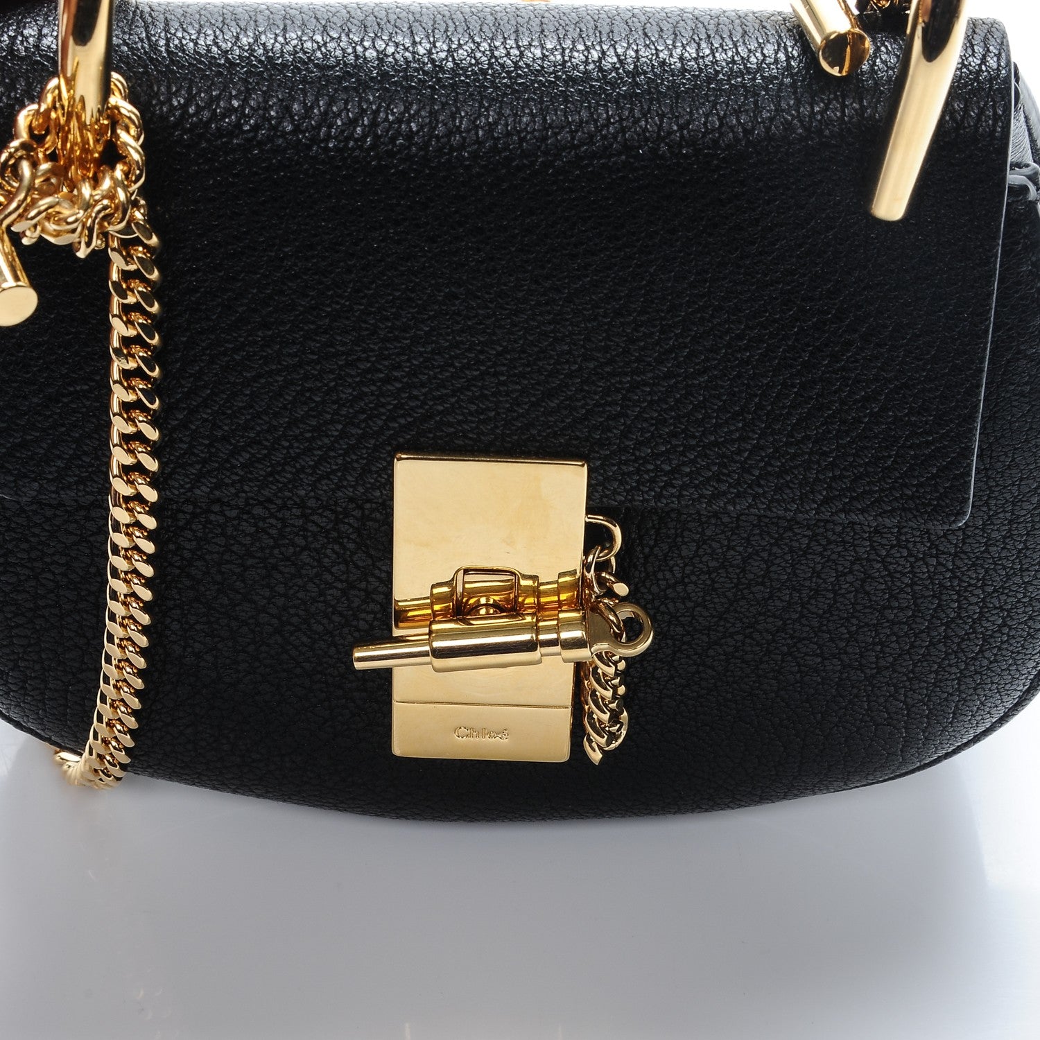 Chloe Grained Lambskin Nano Drew Shoulder Bag Black 5 of 8