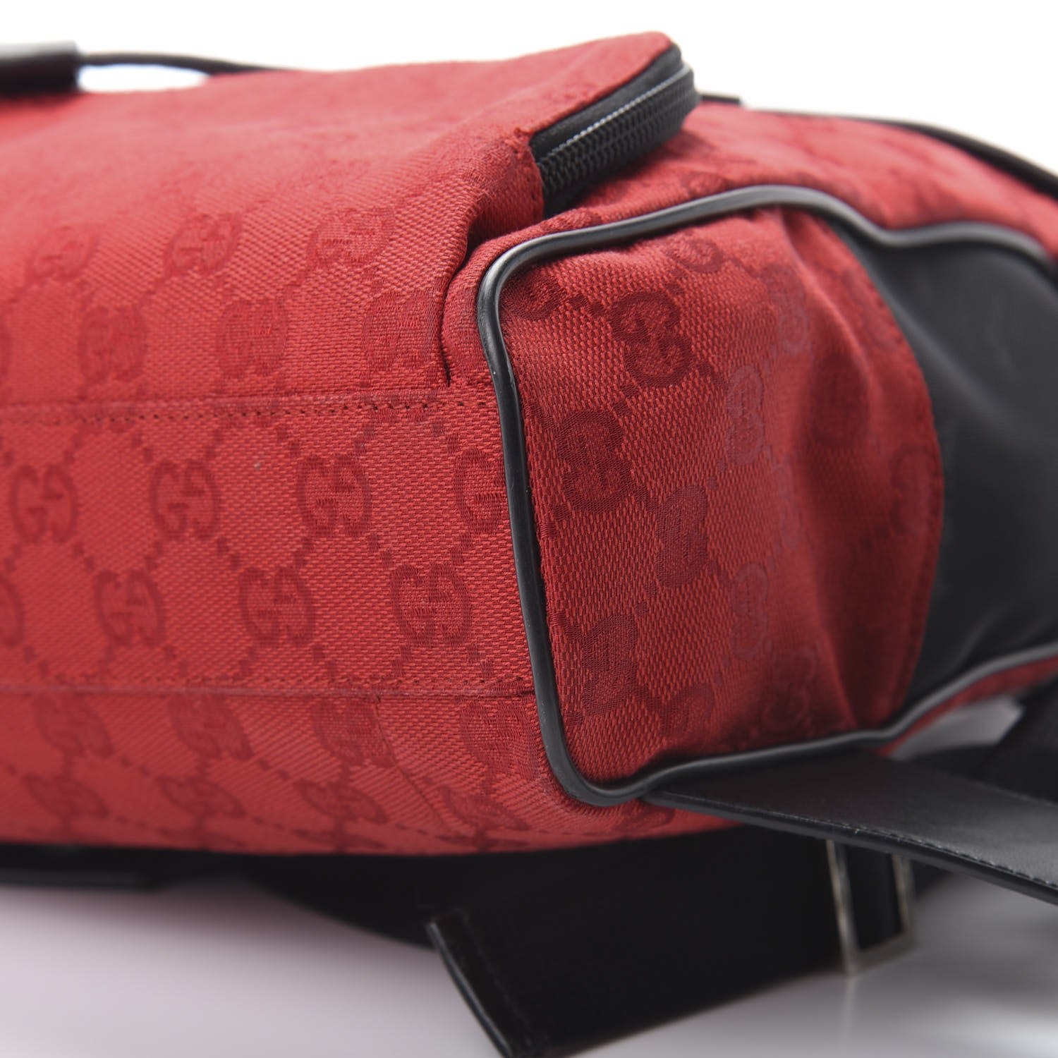 Gucci Nylon Monogram Flap Backpack Red 9 of 10