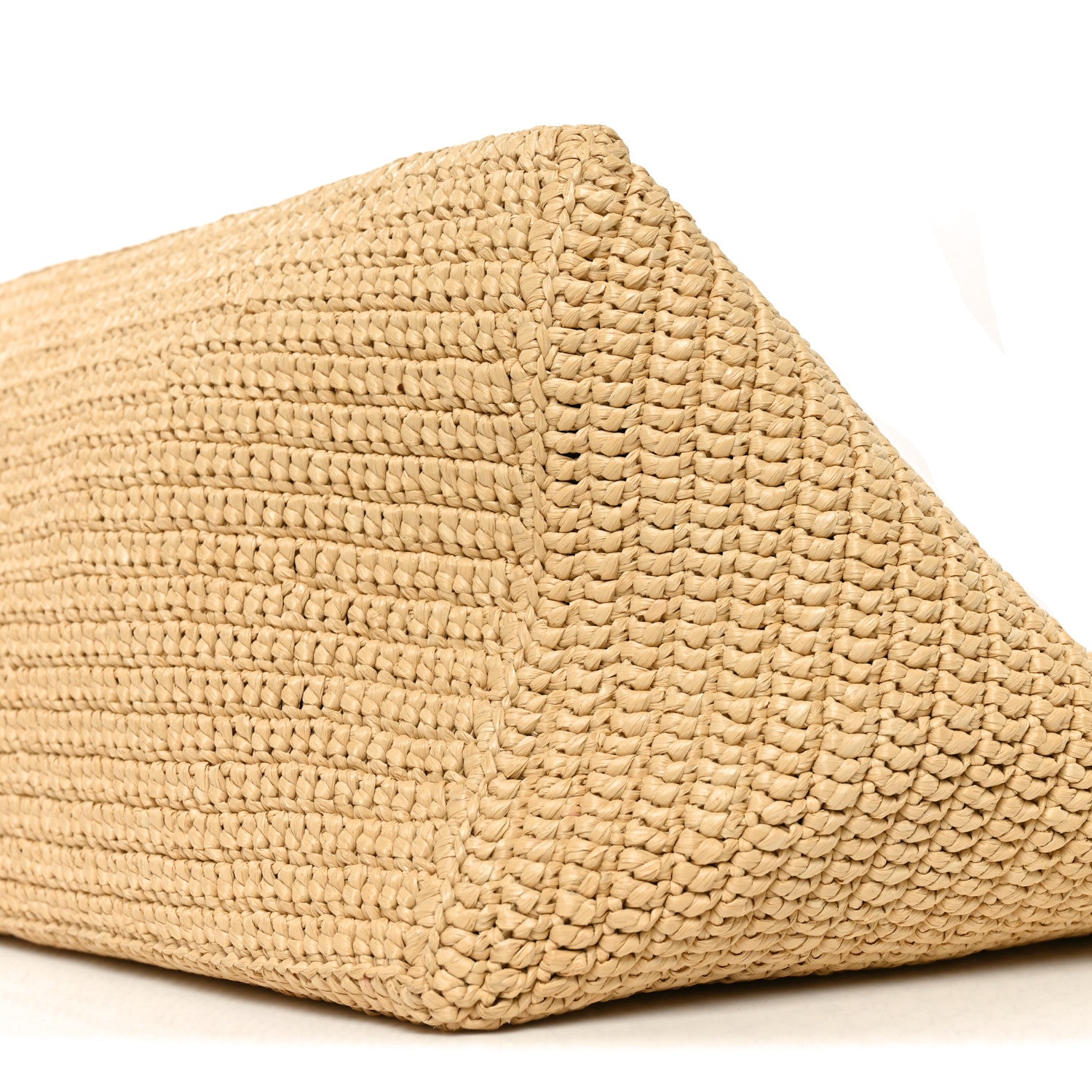 Saint Laurent Raffia Logo Tote Naturel 9 of 9