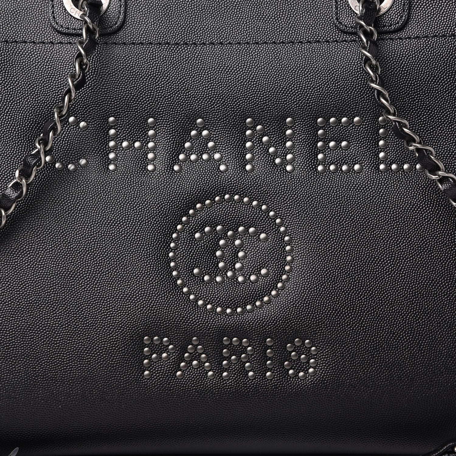 Chanel Caviar Small Studded Deauville Tote Black 10 of 10