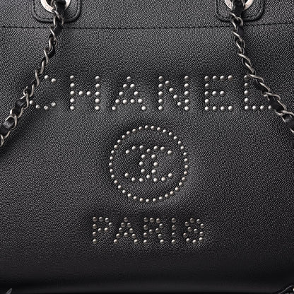 Chanel Caviar Small Studded Deauville Tote Black 10 of 10
