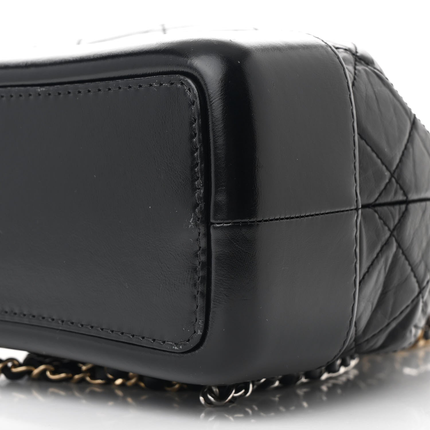 Chanel Aged Calfskin Quilted Small Gabrielle Backpack Black 10 of 12