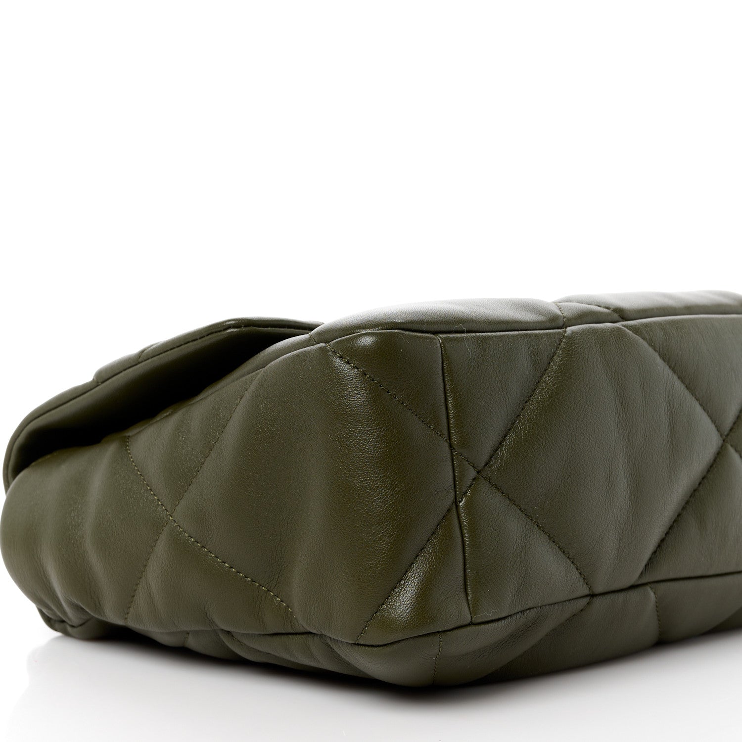 Chanel Lambskin Quilted Large Chanel 19 Flap Khaki 9 of 10