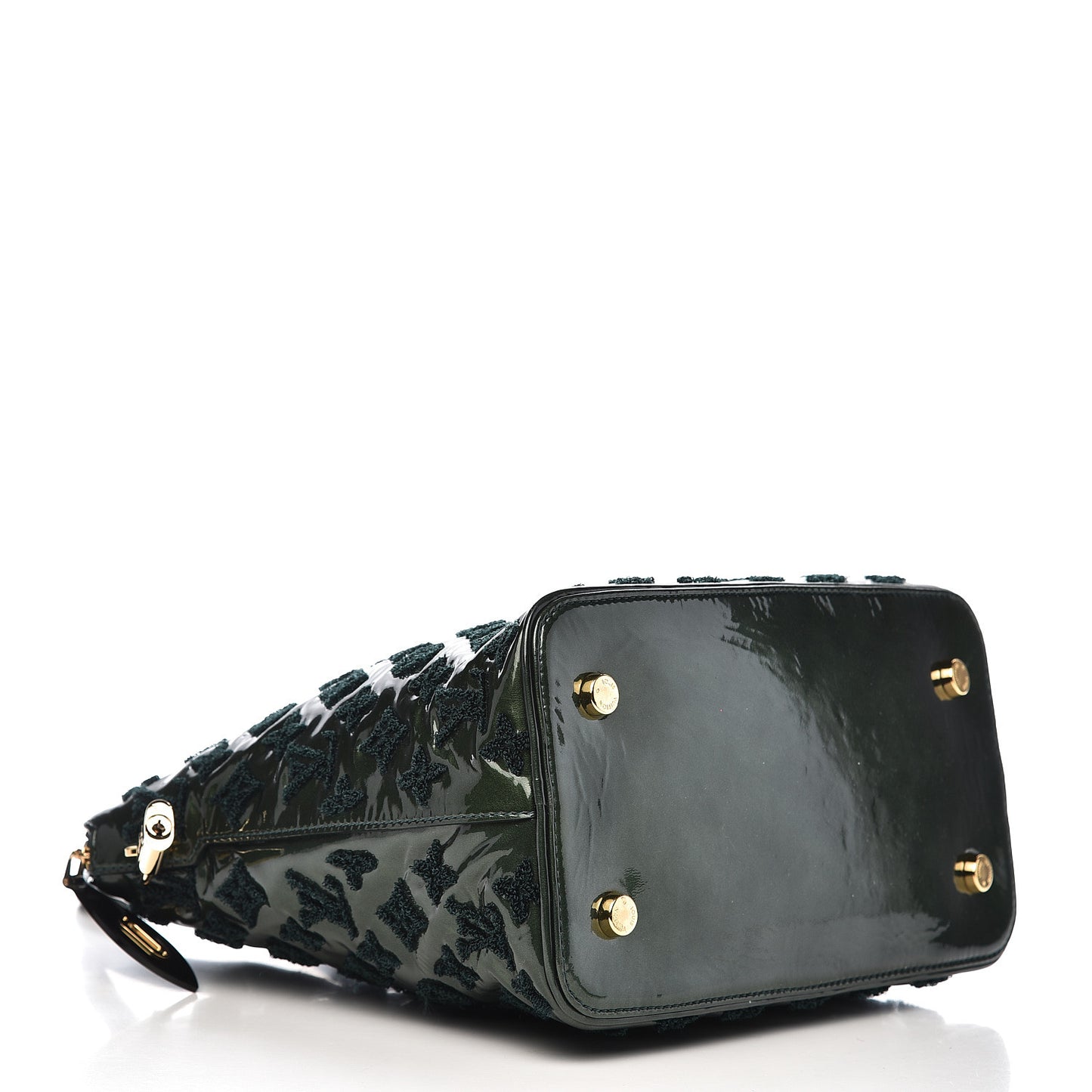 Patent Lambskin Fascination Lockit Vert Fonce