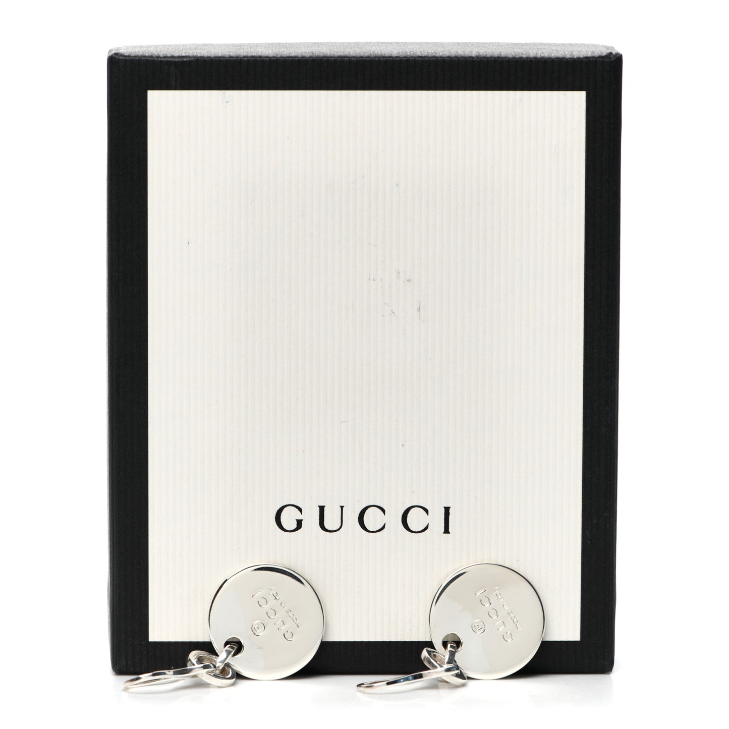Sterling Silver Trademark Round Drop Earrings