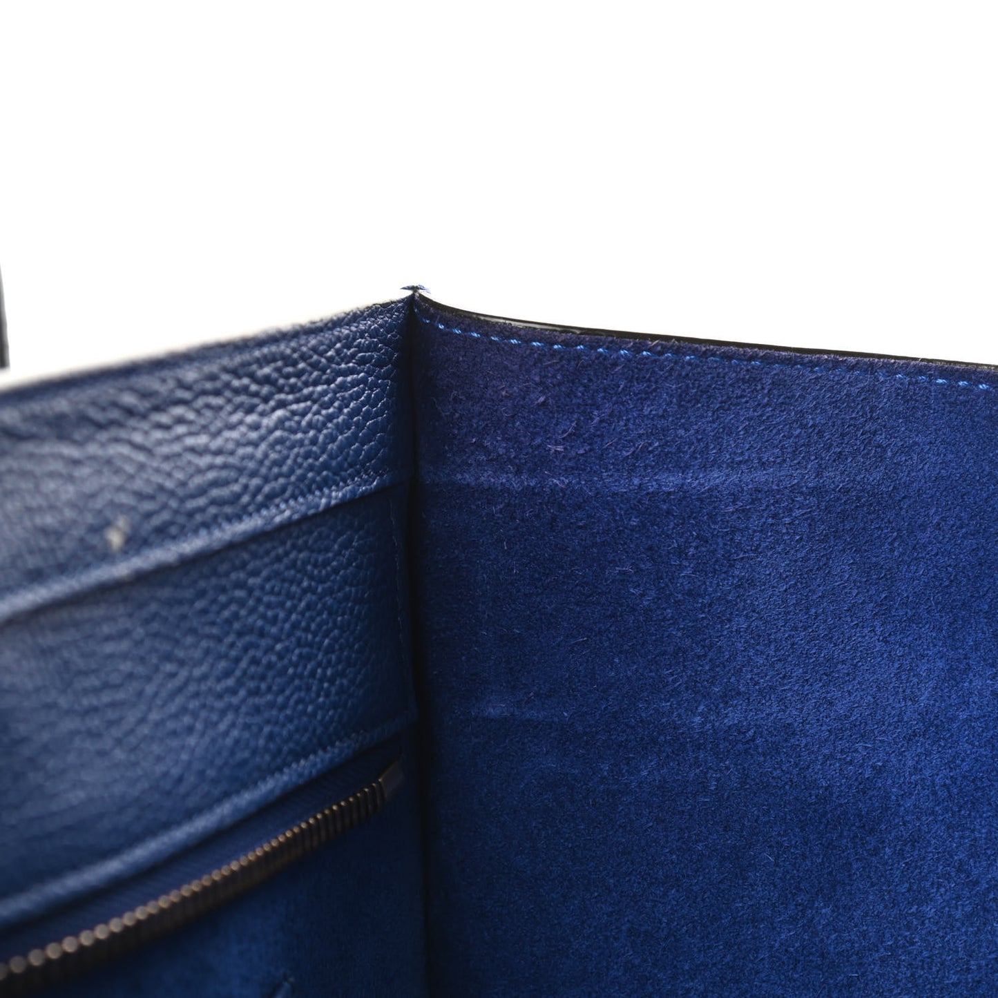 Drummed Calfskin Mini Luggage Indigo