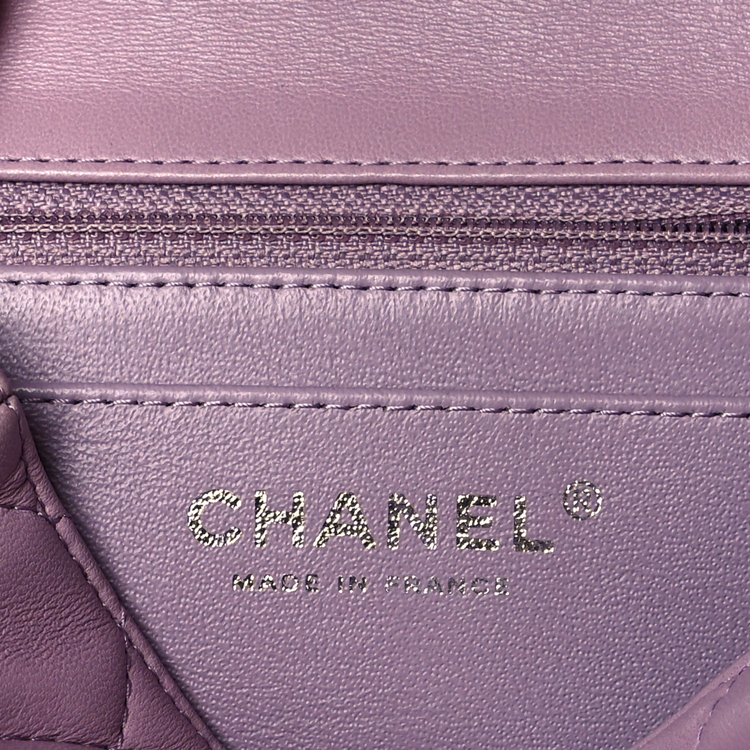 Chanel Lambskin Quilted Mini Square Flap Light Purple 6 of 11