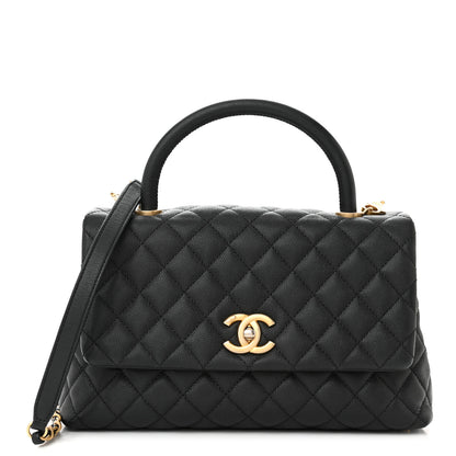 Chanel Caviar Quilted Small Coco Handle Flap Black 1 of 11
