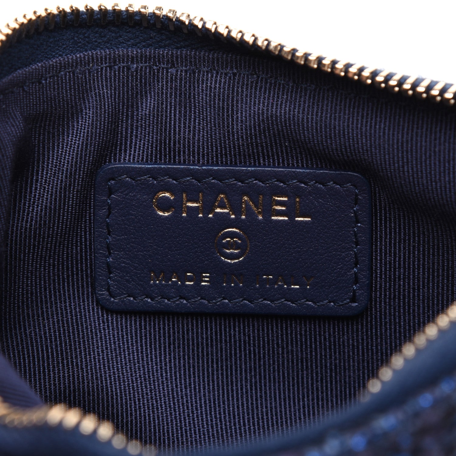 Chanel Woven Straw Raffia Deauville Cosmetic Pouch Blue 8 of 11