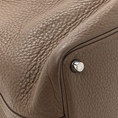 Hermes Taurillon Clemence Picotin Lock 18 PM Etoupe 15 of 16