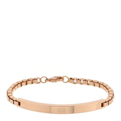 Tiffany 18K Rose Gold Venetian Link ID Bracelet 1 of 3