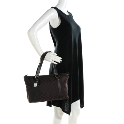 Gucci Nylon Monogram Medium Abbey Tote Dark Brown 2 of 7