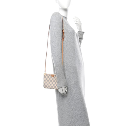 Louis Vuitton Damier Azur Double Zip Pochette 2 of 12