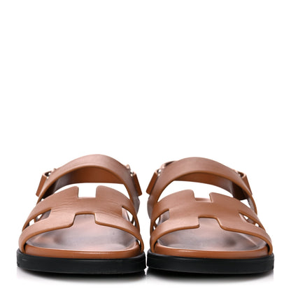 Hermes Calfskin Womens Takara Sandals 38 Gold 2 of 13