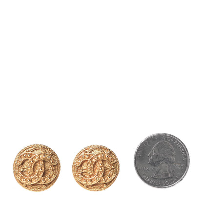Chanel CC Clip On Earrings Gold 2 of 8