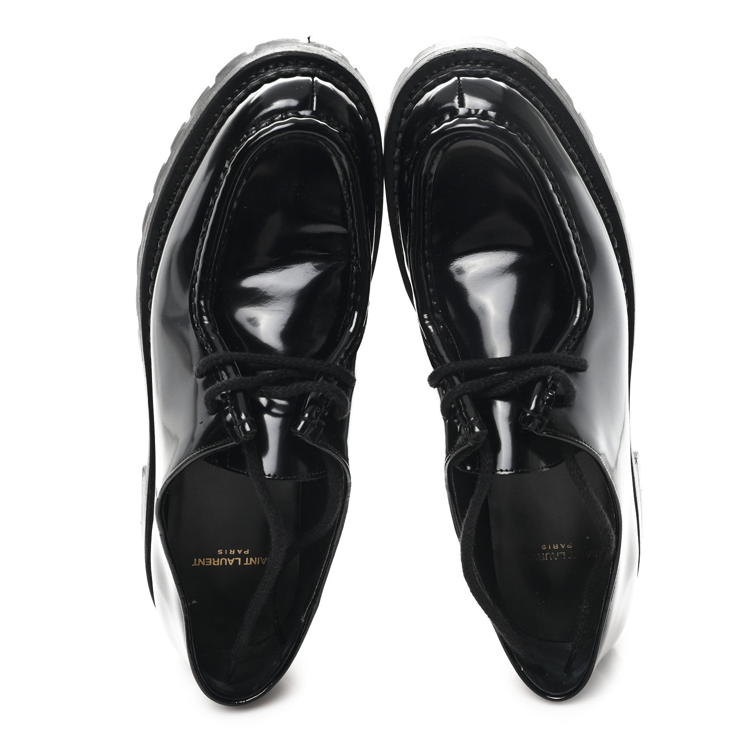 Saint Laurent Vitello Ruinart Mens Marlo 20 Derby 42 Black 2 of 10
