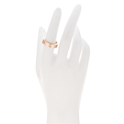 Cartier 18K Pink Gold 3 Diamond LOVE Ring 55 7.25 2 of 4