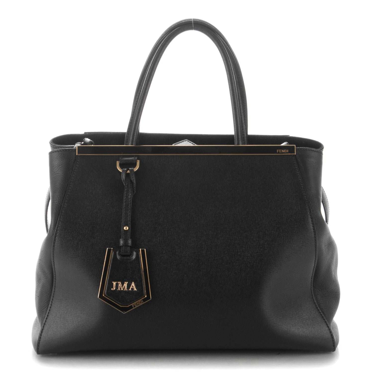 Fendi Vitello Elite Regular 2Jours Tote Black 1 of 8