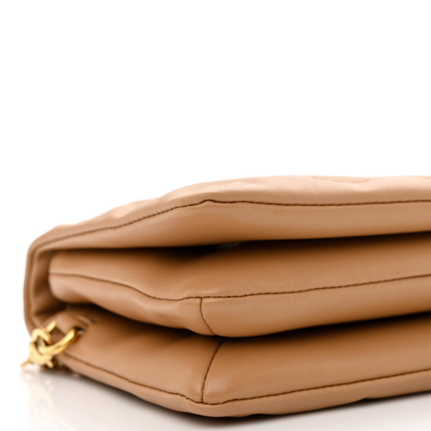 Louis Vuitton Lambskin Embossed Monogram Pochette Coussin Camel 8 of 11