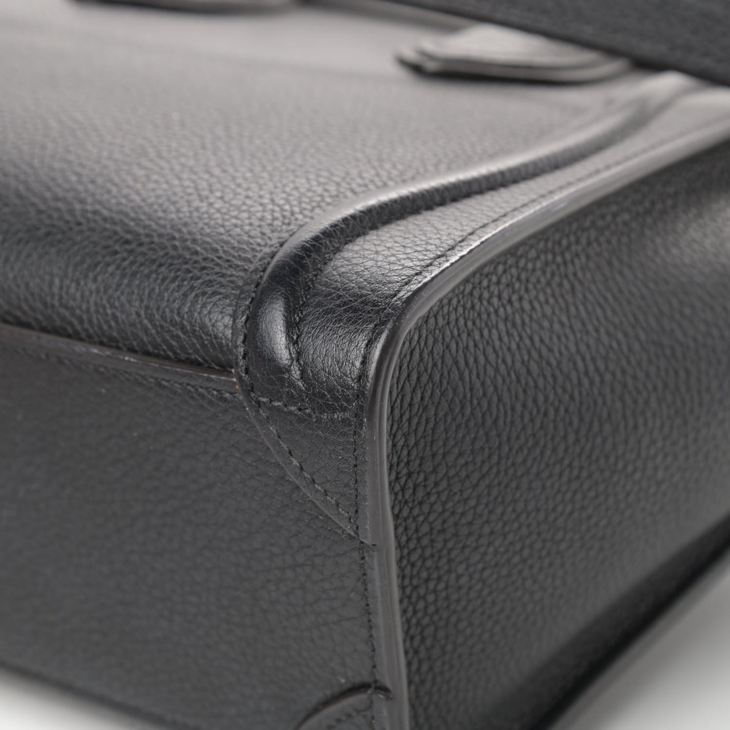 Drummed Calfskin Nano Luggage Black