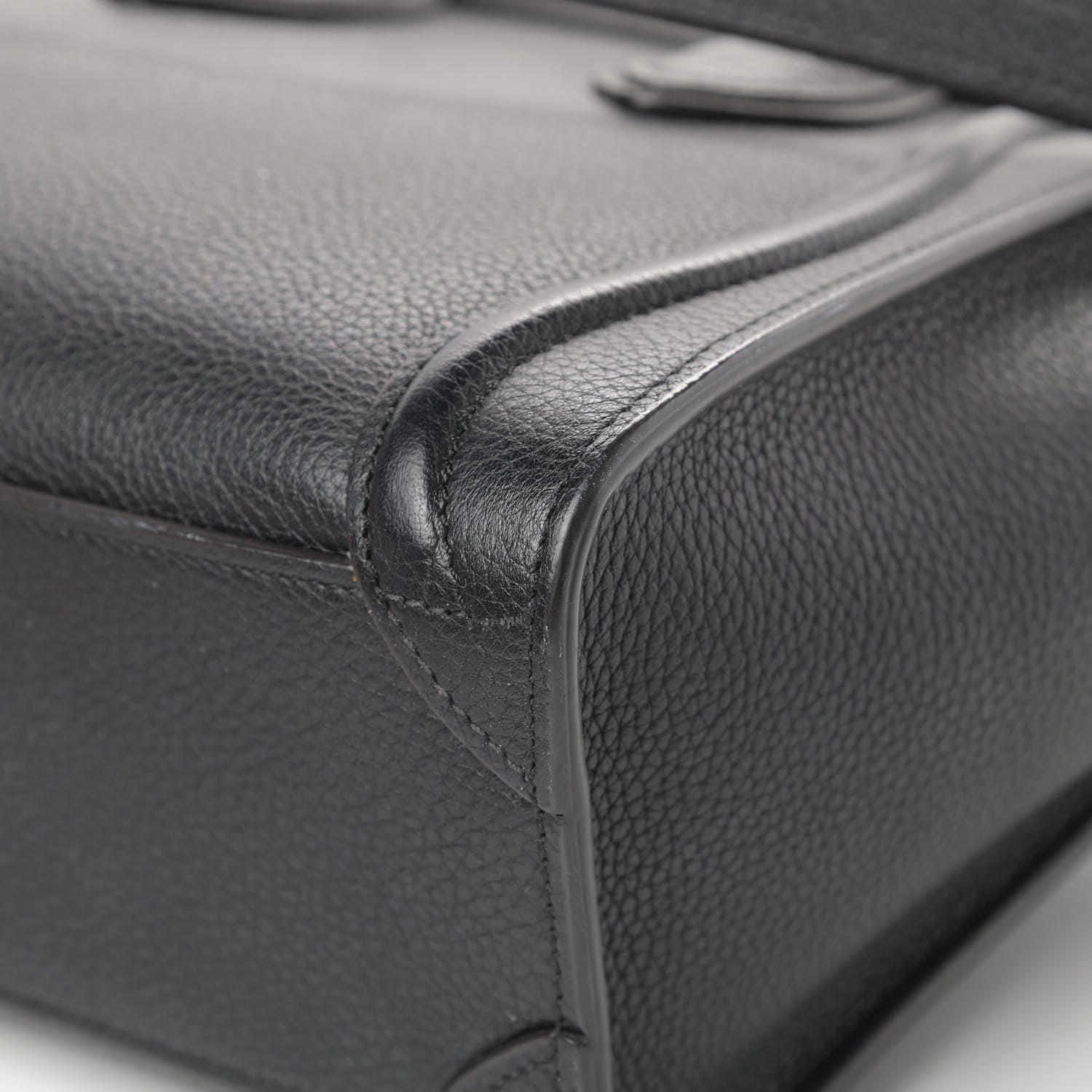 Celine Drummed Calfskin Nano Luggage Black 11 of 13