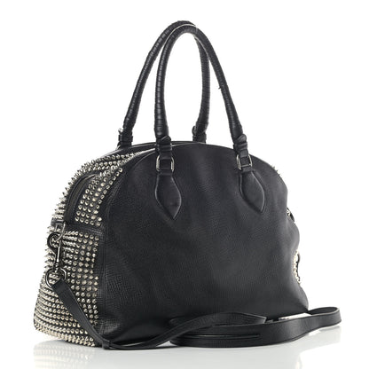 Christian Louboutin Calfskin Panettone Spiked Large Ranch Black 3 of 12
