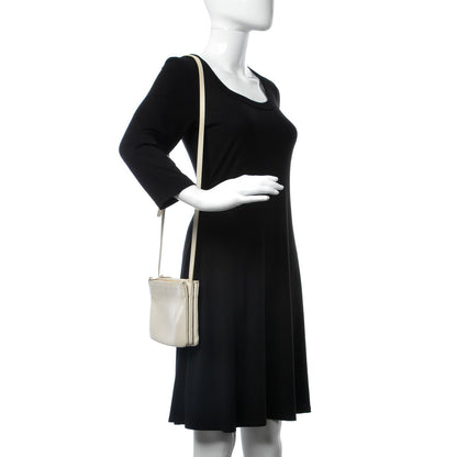 Celine Lambskin Small Trio Crossbody Bag White 2 of 22