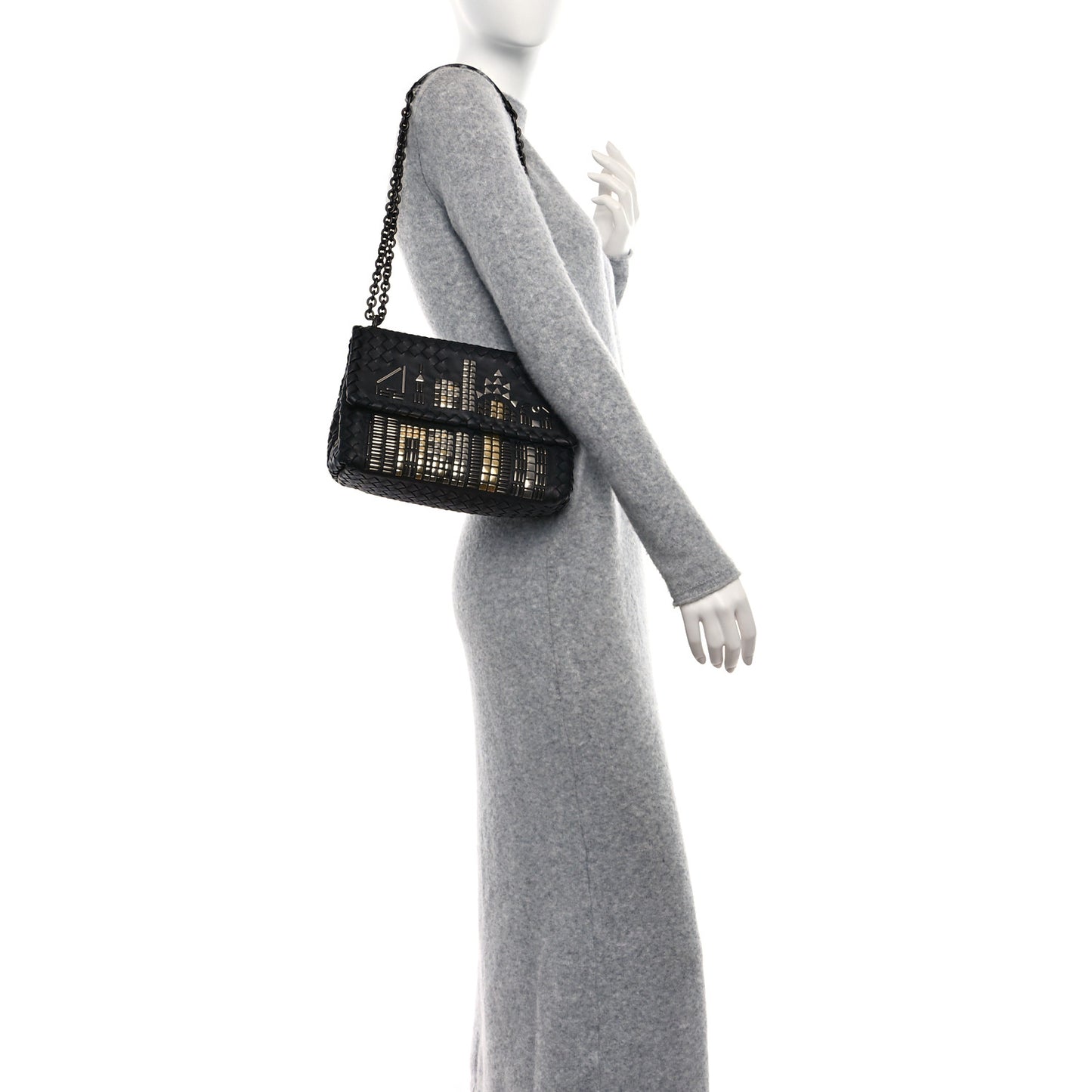 Nappa Intrecciato Small Tower Olimpia Bag Black