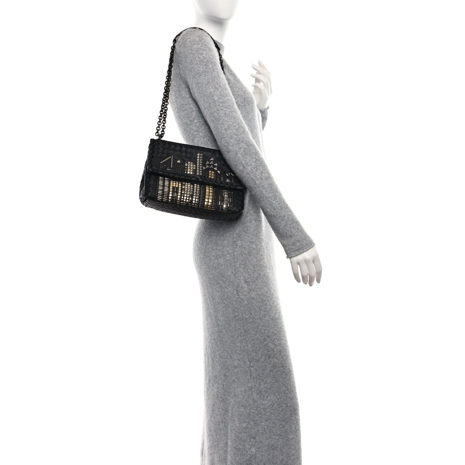 Bottega Veneta Nappa Intrecciato Small Tower Olimpia Bag Black 2 of 8